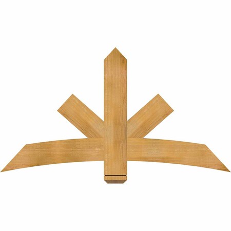 Ekena Millwork Alberta Rough Sawn Timber Gable Bracket, Western Red Cedar, 60"W x 32"H x 2"D x 6"F, 13/12 Pitch GBW060X32X0206ALB00RWR